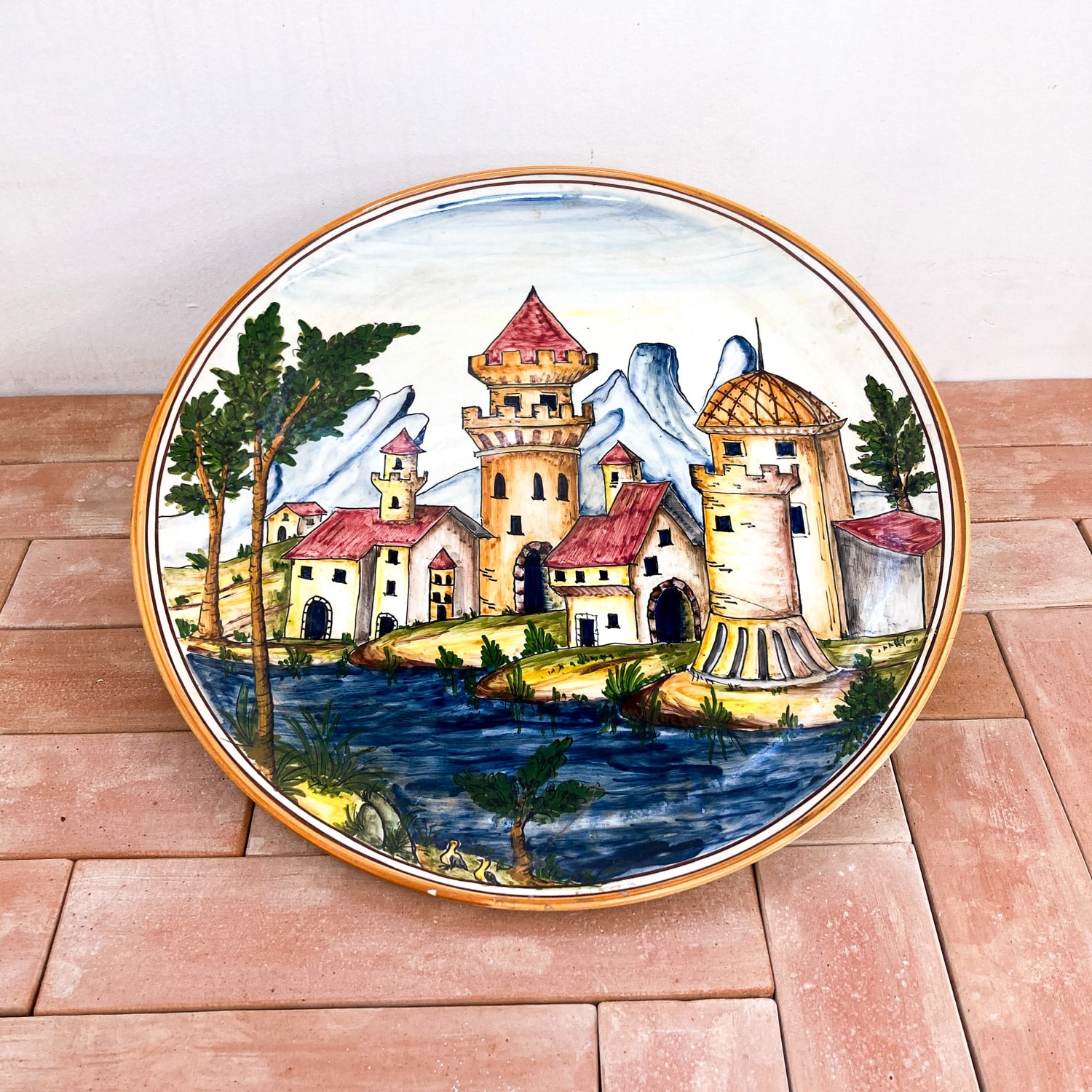 Piatto Paesaggio Medievale